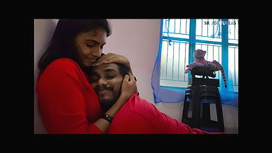 Smiling Vaishnavy boobs pressed nicely with face, feet kissed, slight smooch