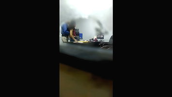Sexy Young Secretly Boobs Sucking Giving Handjob to Manage in Office