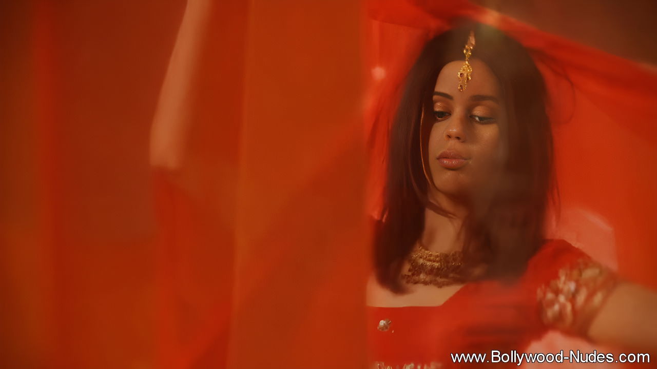 Brunette babe is taking a bath