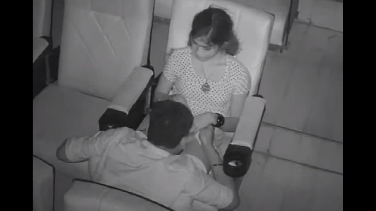 Cinema hall pussy licking blowjob & fucking