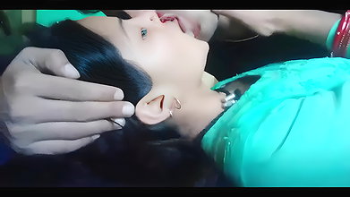 Kissing and Pressing Boobs of Girlfriend
