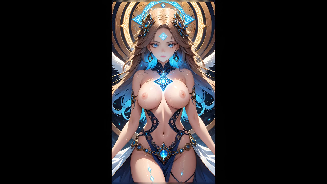 Mystic Mark – Ai Girl with a Glowing Rune and Enigmatic Eyes