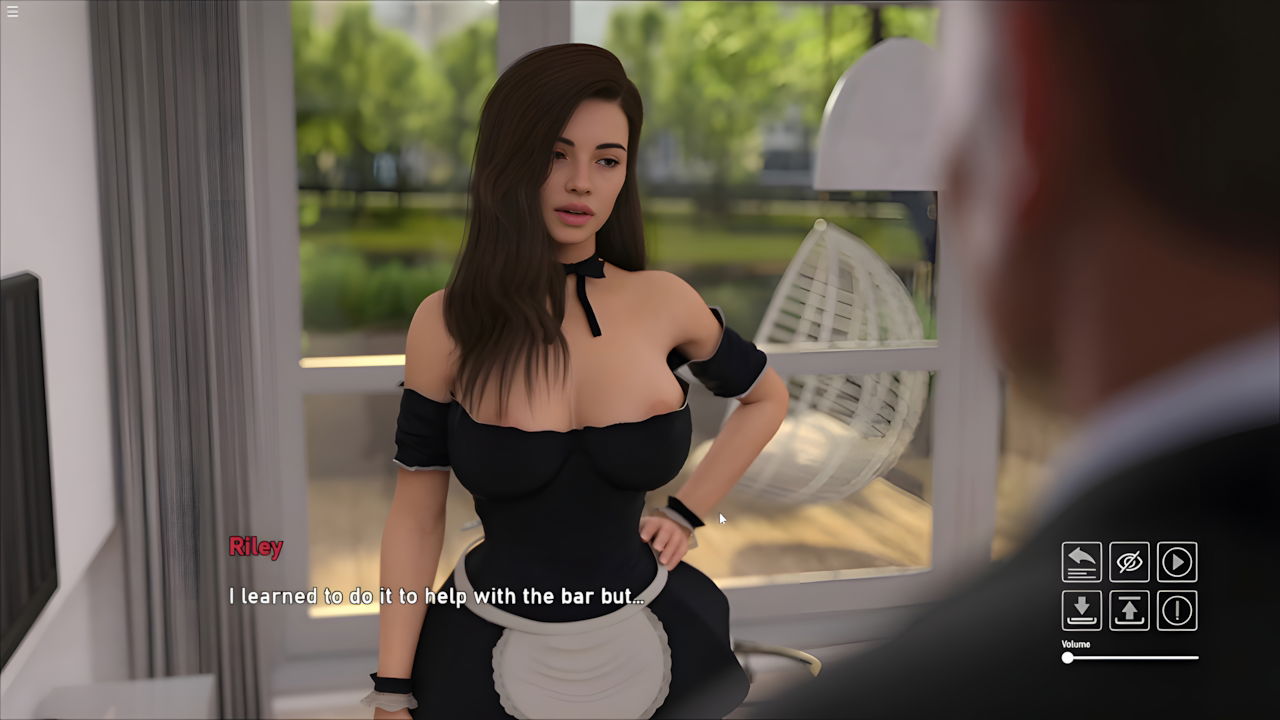 Older Guy Helps Housemaid Stucks From Washing Machine