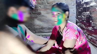 Hot Indian Desi Couple Holi Special Romance Hindi Audio