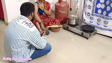 Bhojpuri Bhabhi Fucked Hard by Her Stepfather in Law in Front of Her Dever