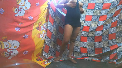 Bhabhi in Black Dress Sucks My Cock and I Fuck Her
