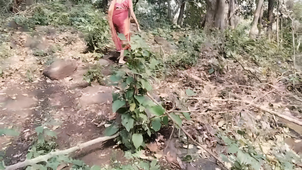 A Girl Was Seeing Porn Videos in Jungle a Strangers Came and He Was Fucking Her Very Hard so She Was Very Happy That Happened