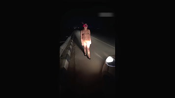 Desi Wife Flashing Truckers and Sucking on Highway | desi49