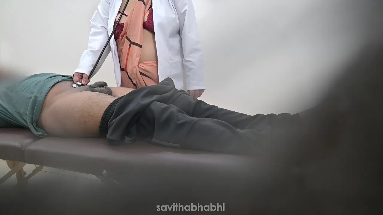 Lady Doctor Checking Patient in Hospital