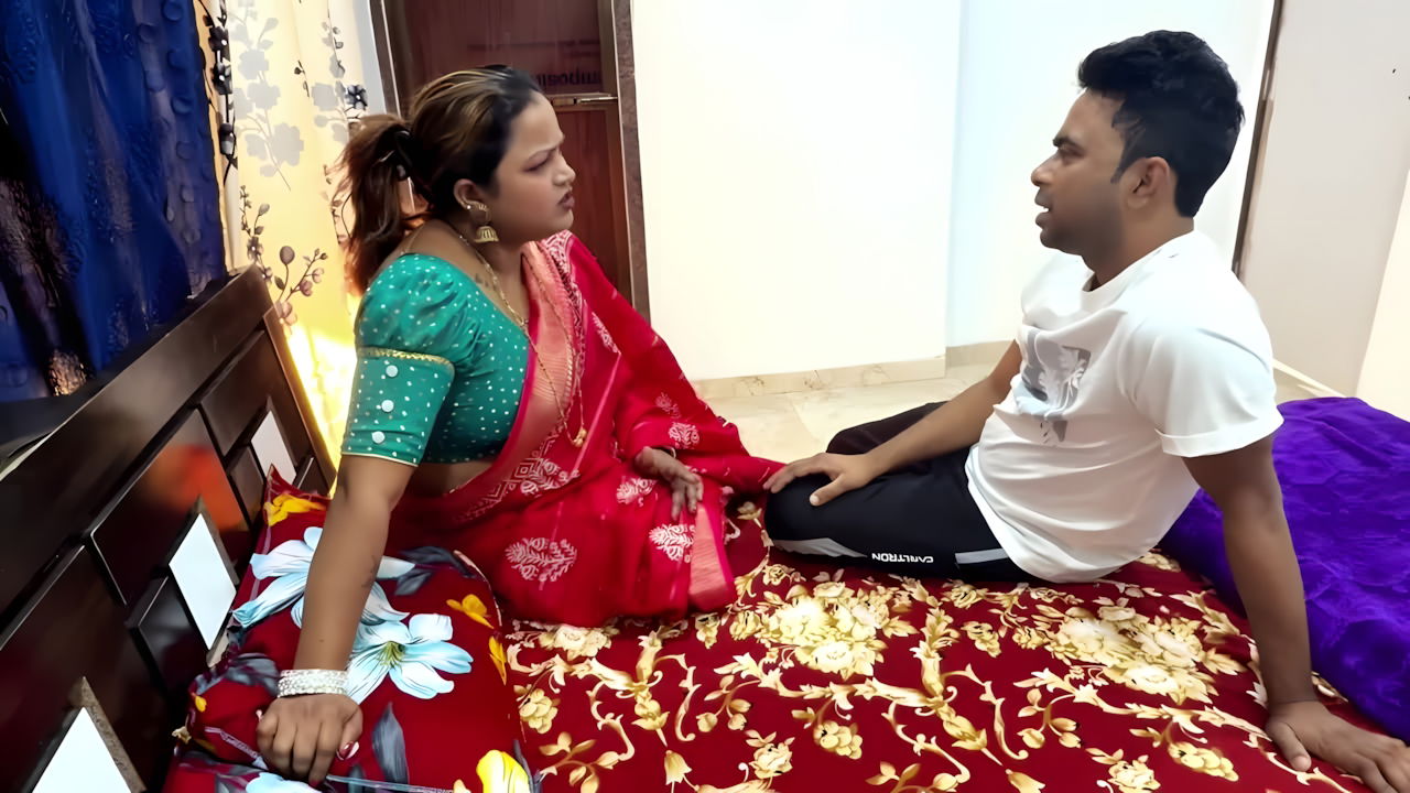 Indian sister-in-law with brother-in-law spent the night