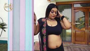 Nila in Black Saree Photoshoot ~