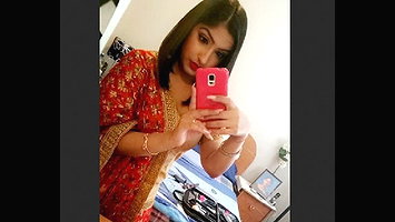 Beautiful NRI girl taking mirror nude