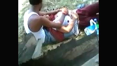 Indian lovers dirty in public park Boobs Pressed inside Salwar