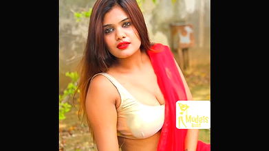 Beautiful and Gorgeous Instagram Indian Model Photoshoot with Red Saree