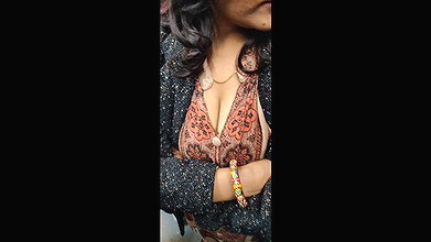 Married babe cleavage closeup