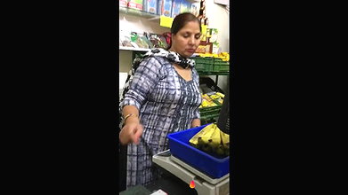shopkeeper aunty huge boobs in black churidhar
