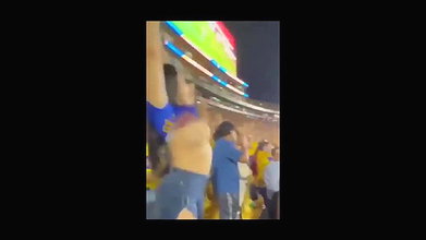 boobs showing in stadium