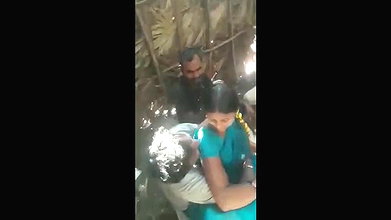 Desi Aunty Nipple Squeeze by Two Guys at Roadside Hut