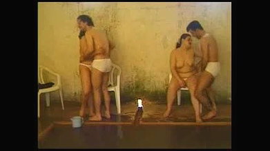 bangla 3 auntys group sex in indoor pool