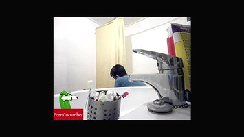 Bathroom romance for a change