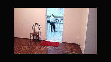 Husband busy in preparing coffee wife sucking driver cock