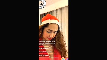 Aditi mistry new Christmas premium live showing her big ass and boobs