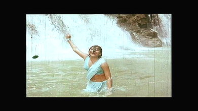 Rare hot yesteryear beauty Rupini boobs pressed hard, wet navel boob show in blouse
