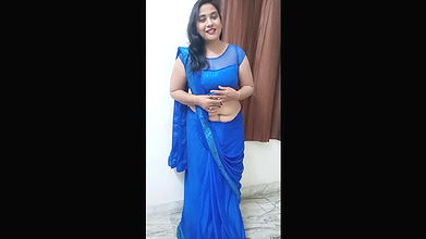aaj alag saree drapping video with designer bolus.