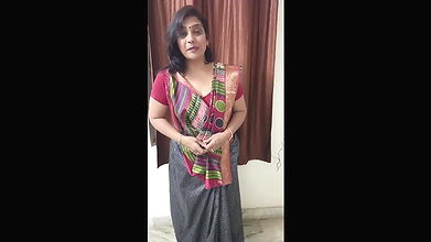 naye style me saree draping vide.