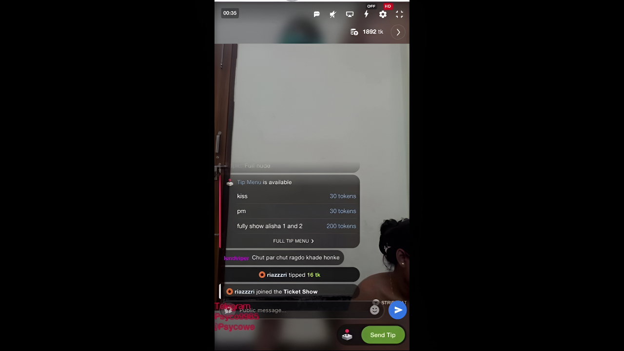 Alisha-1498 Ticket hot lesbian show