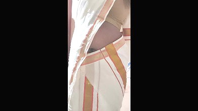 Desi mallu girl in sari hot blowjob.