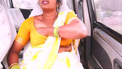 Indian Maid Car Sex with House Owner. Telugu Dirty Talks.