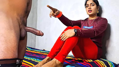A girlfriend gets angry after seeing a huge cock Desi girlfriend boyfriend hardcore fucking
