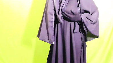 Beautiful Amena Bhabhi has sex indoors wearing a burqa and hijab