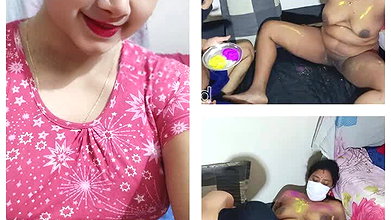 Desi Boudi Colorful Holi Play Fucking Sex Part- 1