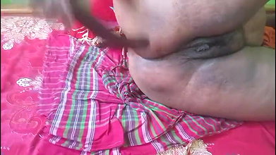 I had fun by inserting the eggplant from the back side