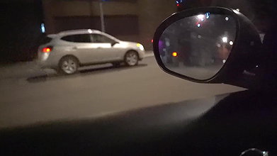 A girl is going to a dogging public gang bang location orgy with a strangers_4605812c