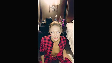 Hot blonde girl fingering pussy and super squirting in the hotel room