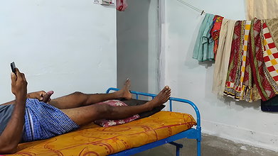A Stepmother Wearing a Saree She Was Hide Watching Me Masturbating While Watching Porn Video