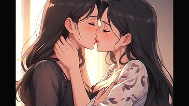 AI Generated Kissing Cartoon content, Uncensored video of 18 Year old Anime Girl, 3D Porn Cartoon on closeup by Kiidzy Animates