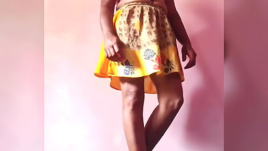 Ammu kutty small skirt fassion walking pusssy show