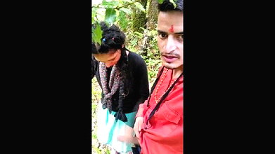 Beautiful Girl Giving HandJob Outdoor
