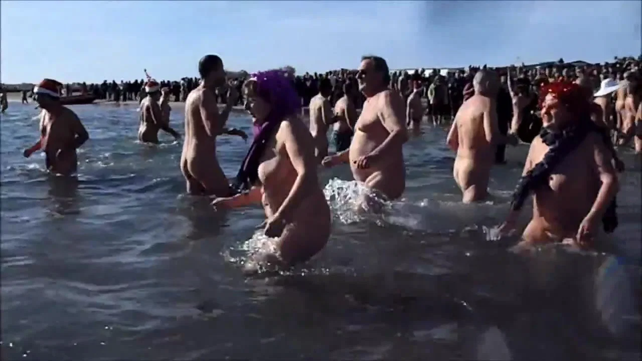 Blonde Lass Topless Beach Fun My Desi