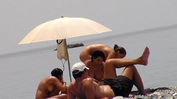 Fuck stranger girl in leather pants on beach Indian Sex MMS