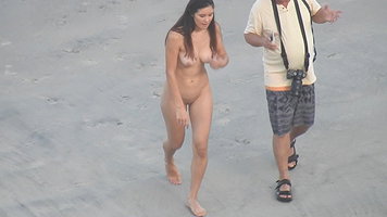 Hot Horny Brunette Fucks on Beach My Desi
