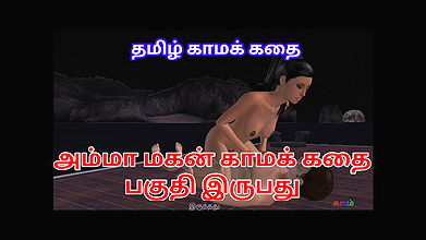 Ammavum makanum Tamil kama kathai animated cartoon video of a beautiful couples having sexual intercourse in 69 position.