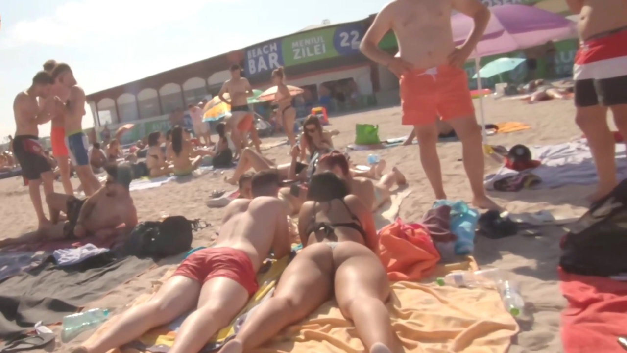 Panty Anarchy Gives You a Footjob At The Beach Panty and Stocking With Garterbelt Feet POV_8bb4abb9