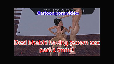 Bhabhi ki chudai – An animated cartoon porn video of a beautiful Indian girl having 3some fun with two white man.