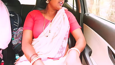 Indian House Maid Car Sex with House Woner in Jingle Road. Telugu Dirty Talks.