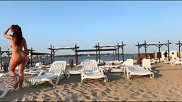 Strangers caught us masturbating on nudist beach in Maspalomas Dunes Canary with cumshot Part 1_5cc58750